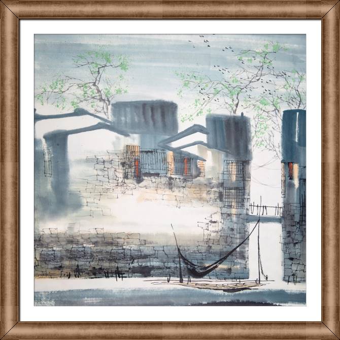 Картины в рамке, багете Series city on воде_8