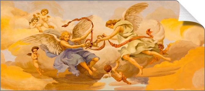 Купить и печать на заказ Картины на холсте Серия фреска религия 1