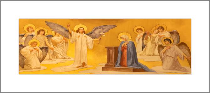 Купить и печать на заказ Картины, фото с паспарту Серия фреска религия 2