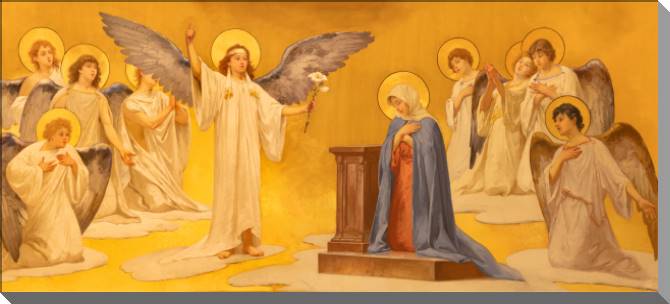 Купить и печать на заказ Картины на пластике, пеноркартоне Серия фреска религия 2