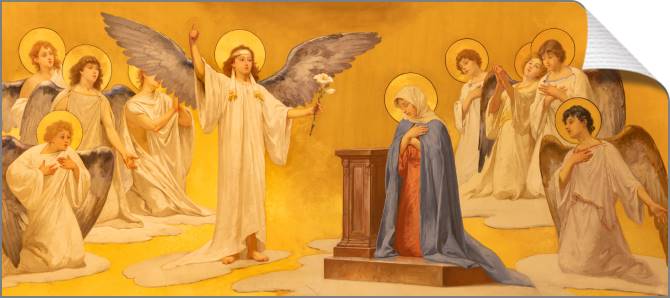 Купить и печать на заказ Картины на холсте Серия фреска религия 2