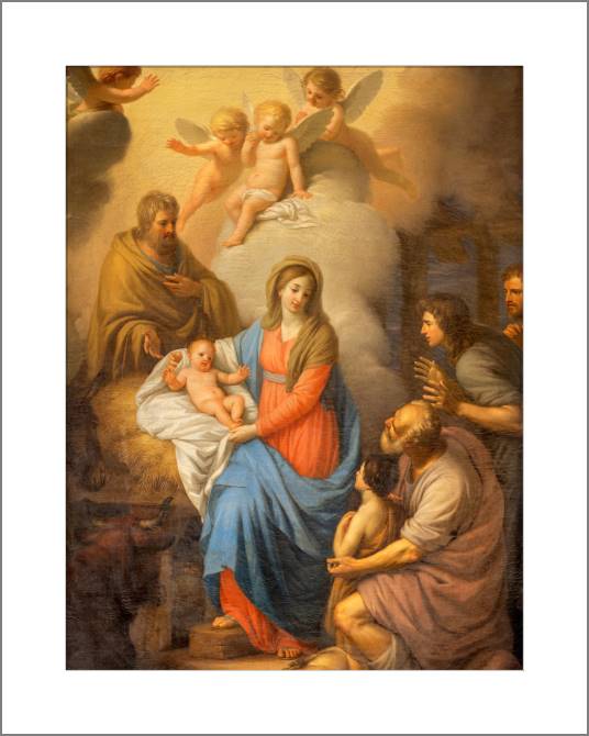 Купить и печать на заказ Картины, фото с паспарту Серия фреска религия 5