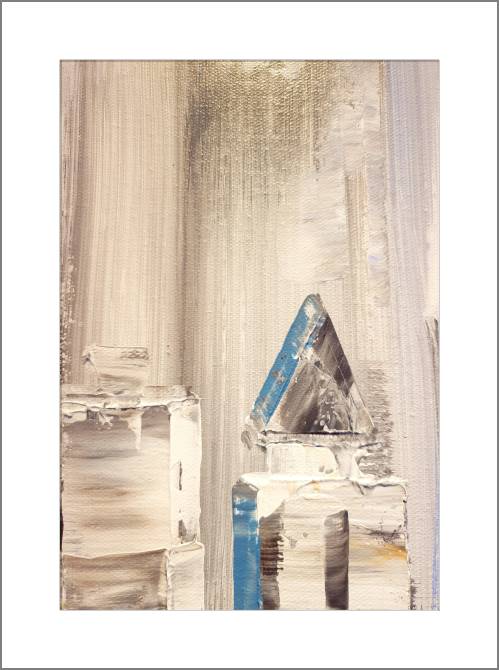 Купить и печать на заказ Картины, фото с паспарту Треугольник на бежевом фоне