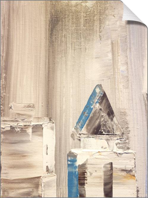 Купить и печать на заказ Картины на холсте Треугольник на бежевом фоне