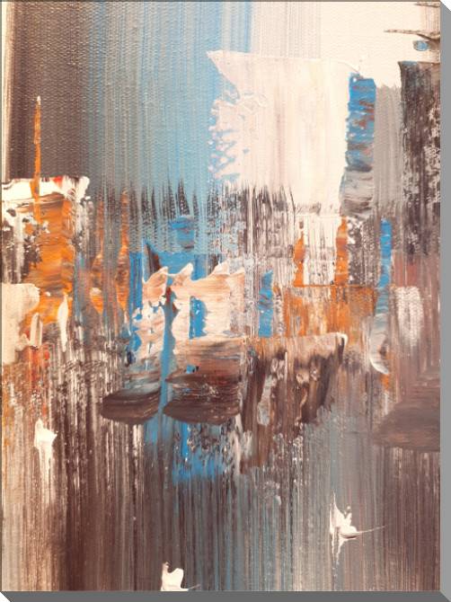 Купить и печать на заказ Картины на пластике, пеноркартоне Серая абстракция с голубыми мазками