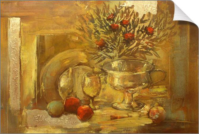 Купить и печать на заказ Картины на холсте Золотистый натюрморт