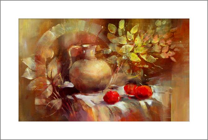 Купить и печать на заказ Картины, фото с паспарту Натюрморт с кувшином