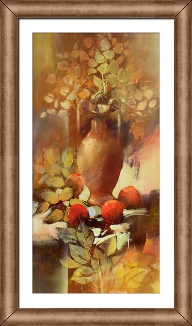 Купить и печать на заказ Картины на холсте Ваза с листьями