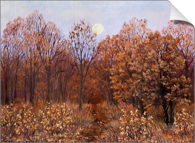 Купить и печать на заказ Картины на холсте Осенний лес