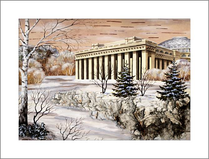 Картины, фото с паспарту The series figure on бересте_1