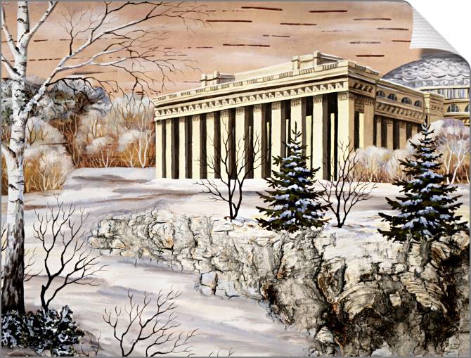 Купить и печать на заказ Картины на холсте Театр оперы и балета в Новосибирске