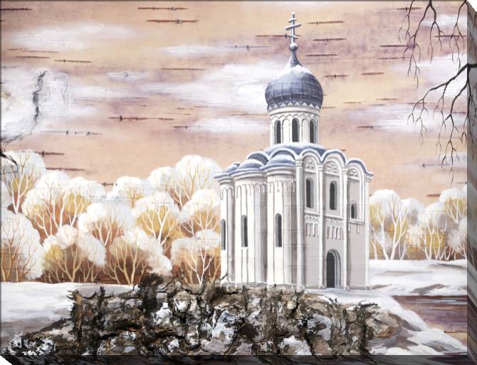 Paintings on canvas The series figure on бересте_3