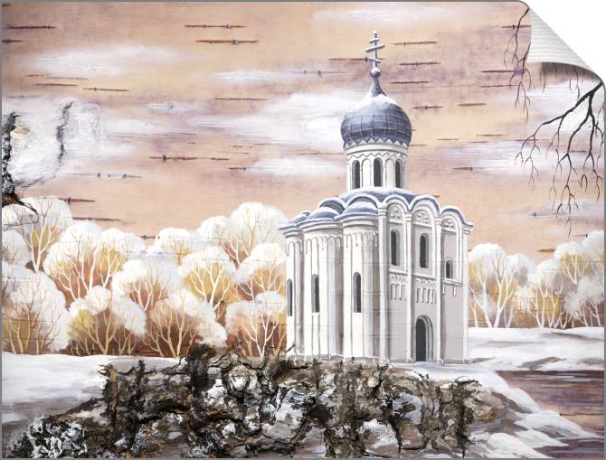 Купить и печать на заказ Картины на холсте Храм Покрова Пресвятой Богородицы на Нерли