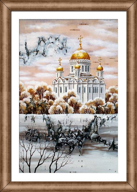 Картины в рамке, багете The series figure on бересте_9