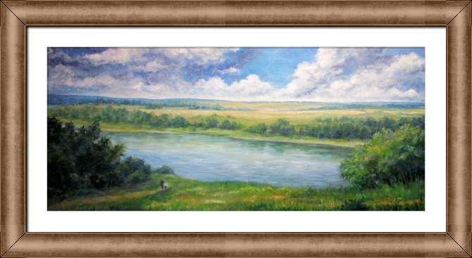 Купить и печать на заказ Картины на холсте На высоком берегу