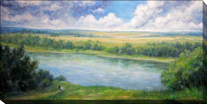 Paintings on canvas The series of summer пейзаж_1