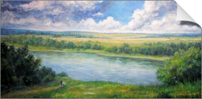 Купить и печать на заказ Картины на холсте На высоком берегу