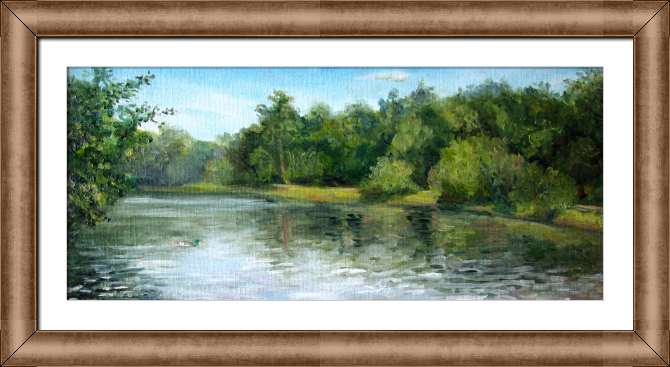 Купить и печать на заказ Картины на холсте Летняя река