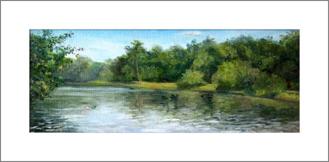 Картины, фото с паспарту The series of summer пейзаж_2