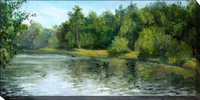 Paintings on canvas The series of summer пейзаж_2