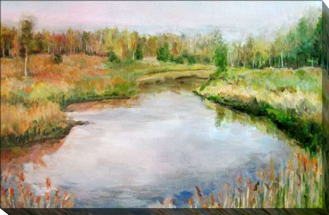 Paintings on canvas The series of summer пейзаж_3