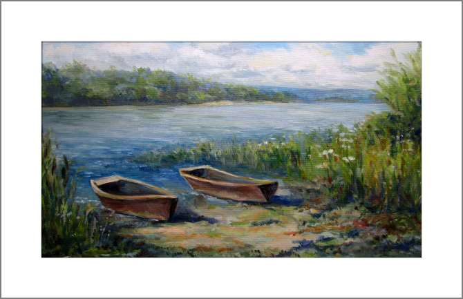 Картины, фото с паспарту The series of summer пейзаж_4