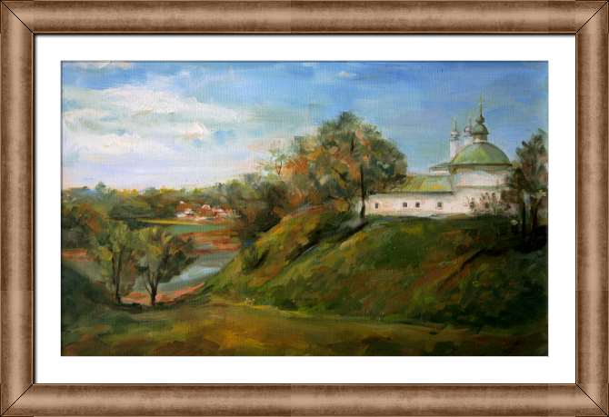Купить и печать на заказ Картины на холсте Церковь на холме