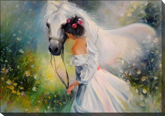 Paintings on canvas A series of romantic women's образ_1