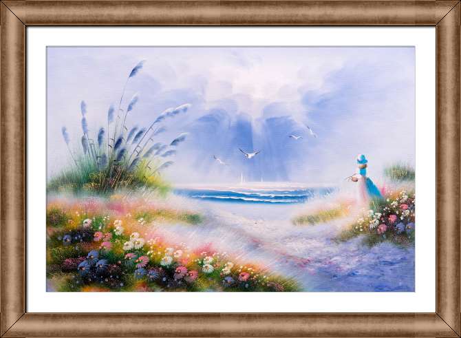 Купить и печать на заказ Картины на холсте Девушка у моря