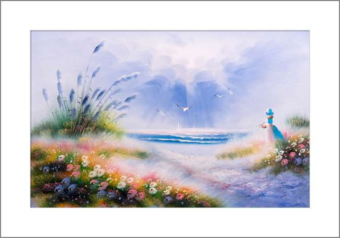 Картины, фото с паспарту A series of romantic women's образ_2