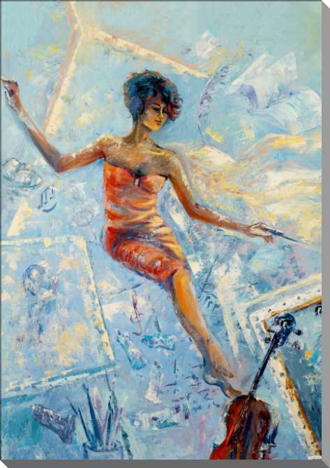 Купить и печать на заказ Картины на пластике, пеноркартоне Муза