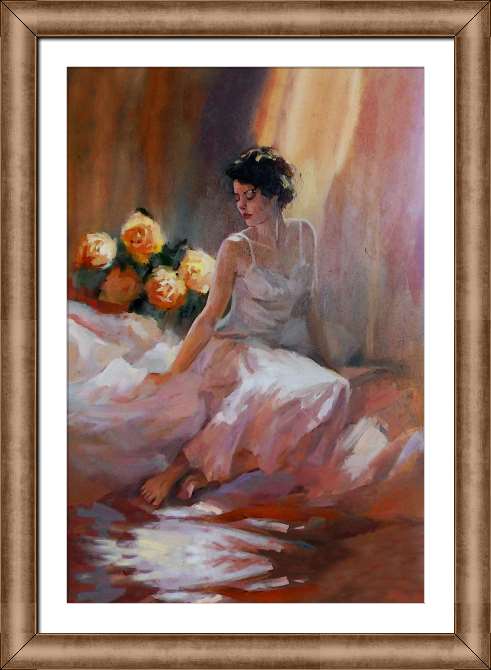 Картины в рамке, багете A series of romantic women's образ_5