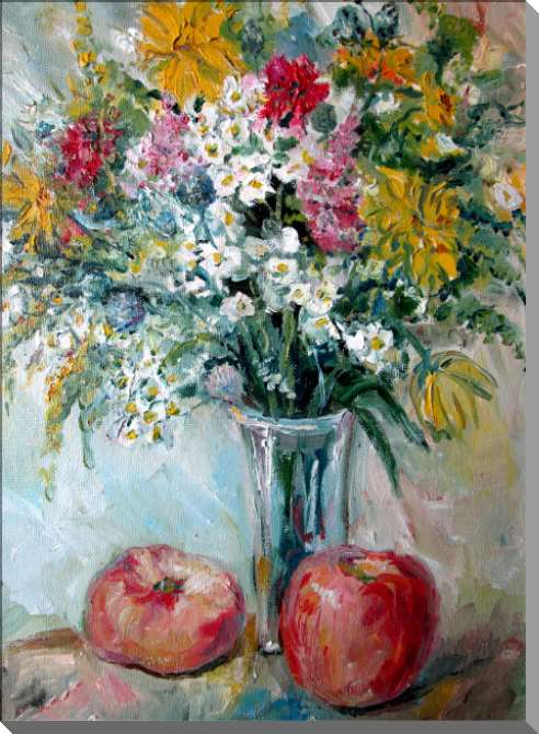 Купить и печать на заказ Картины на пластике, пеноркартоне Букет полевых цветов