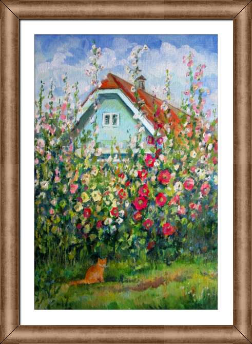 Купить и печать на заказ Картины на холсте Деревенский домик