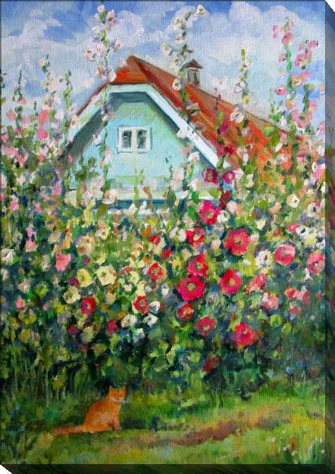 Картины на холсте A series of picturesque views of the house and храм_1