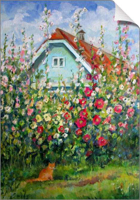 Купить и печать на заказ Картины на холсте Деревенский домик