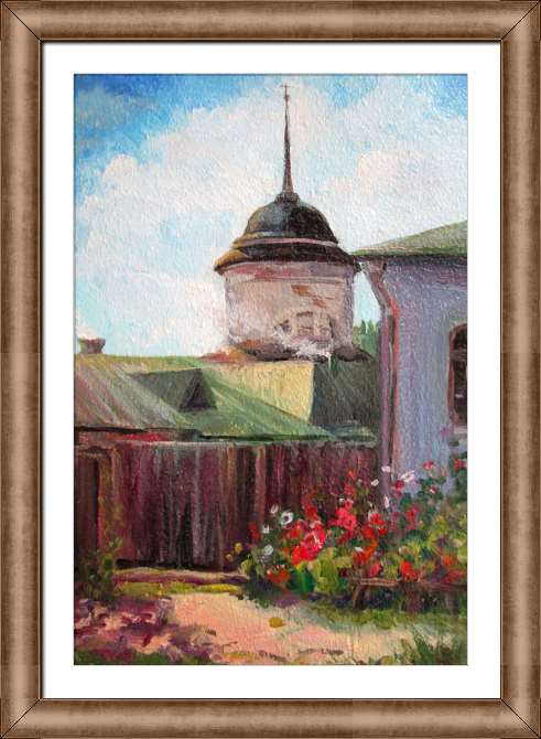 Купить и печать на заказ Картины на холсте В церковном дворе