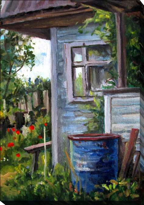 Paintings on canvas A series of picturesque views of the house and храм_3
