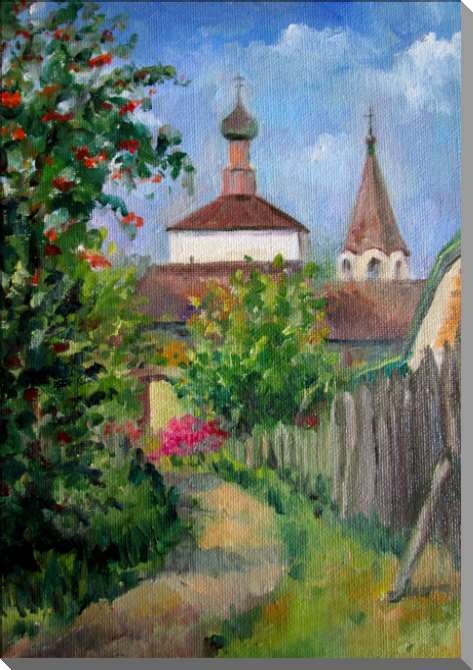 Купить и печать на заказ Картины на пластике, пеноркартоне Тропа к храму