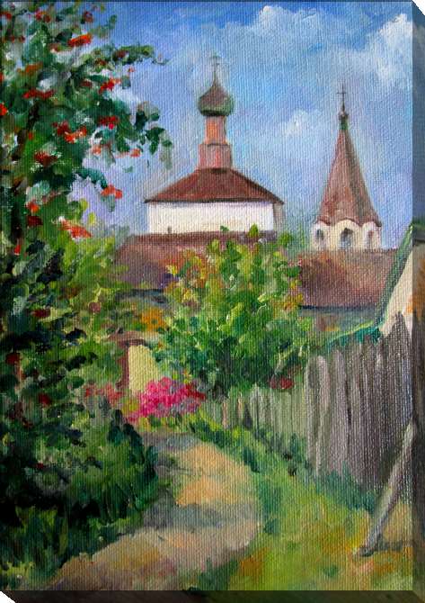 Картины на холсте A series of picturesque views of the house and храм_4