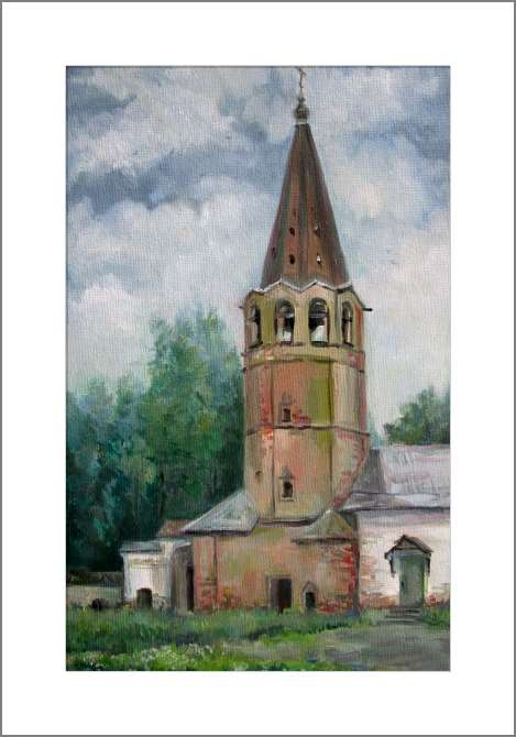 Картины, фото с паспарту A series of picturesque views of the house and храм_5