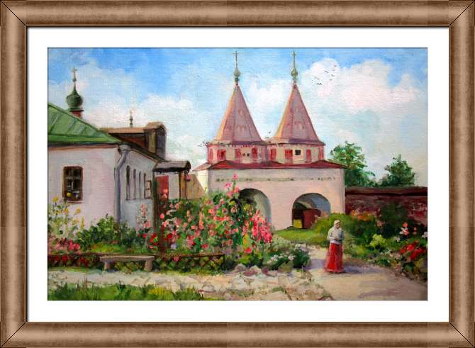Купить и печать на заказ Картины на холсте Монастырское подворье