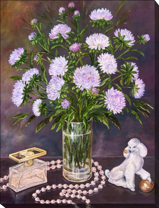 Paintings on canvas Series bouquet on столе_1