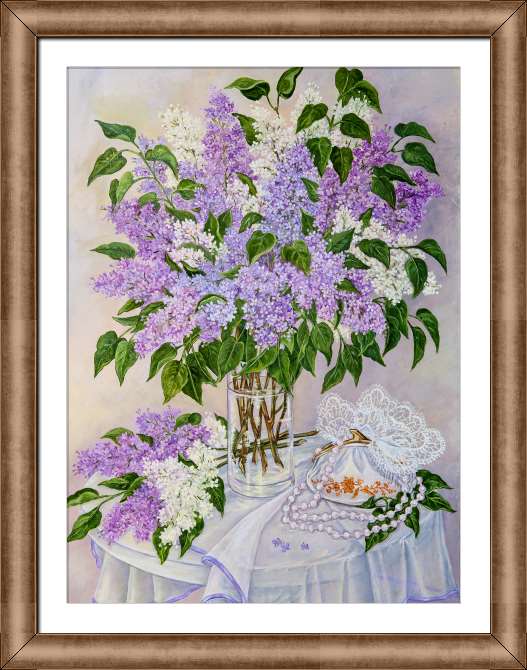 Картины в рамке, багете Series bouquet on столе_2