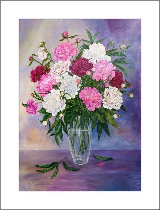 Картины, фото с паспарту Series bouquet on столе_5