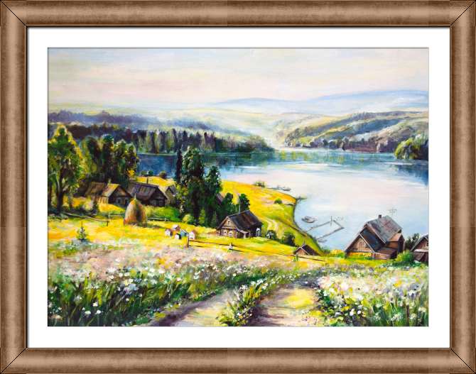 Купить и печать на заказ Картины на холсте Белорусская деревня