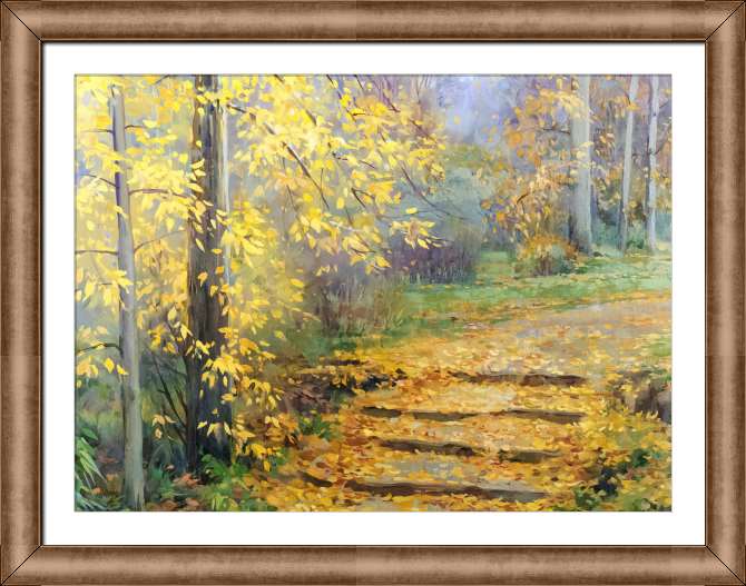 Купить и печать на заказ Картины на холсте Осень в парке