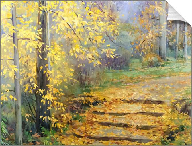 Купить и печать на заказ Картины на холсте Осень в парке